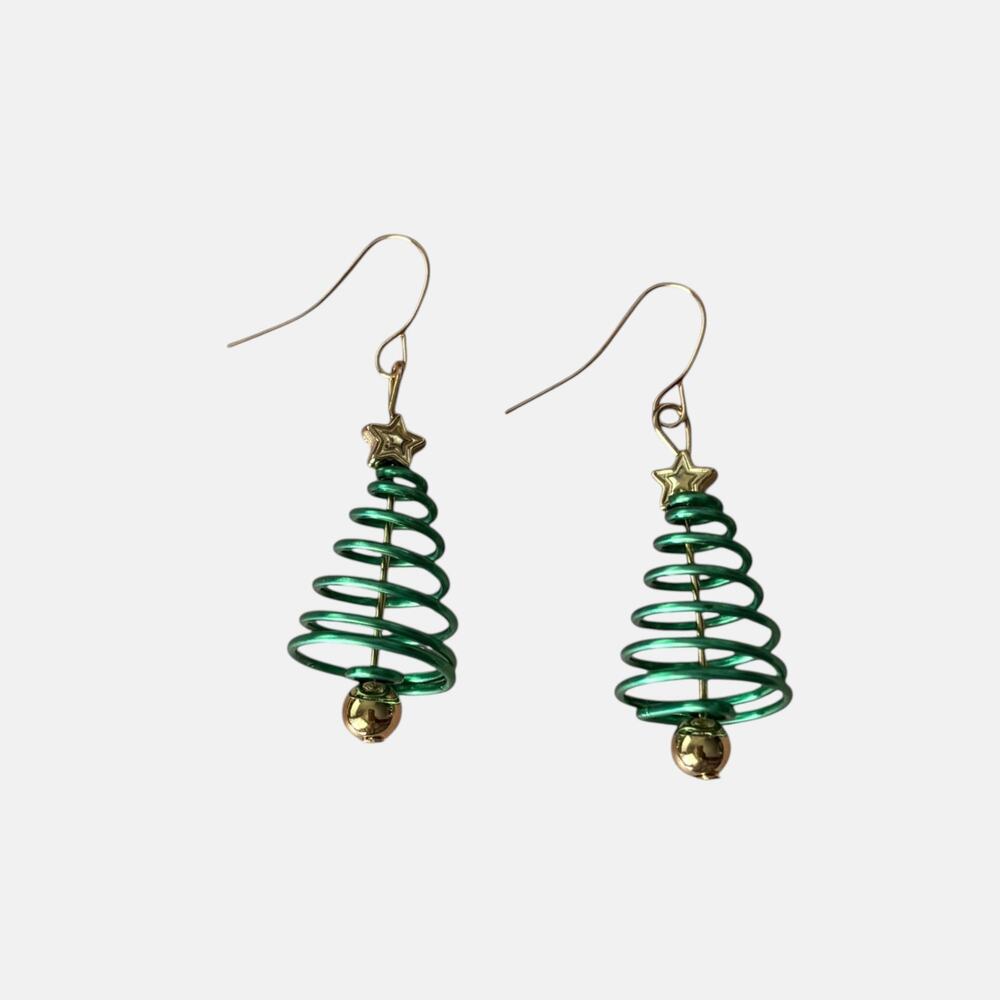 Christmas Tree Drop Earring - Picture 4 of 4